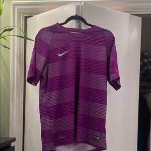 Nike Men's Purple Striped Shirt